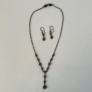 Jeweled Necklace and Earrings Set - NWOT